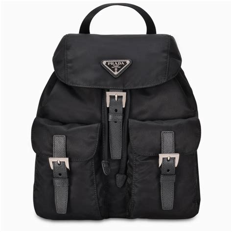 prada logo backpack|prada nylon tote bag black.